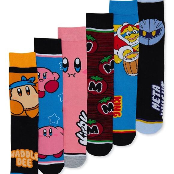 Kirby Men's Graphic Crew Socks, 6-Pack - Picture 3 of 5